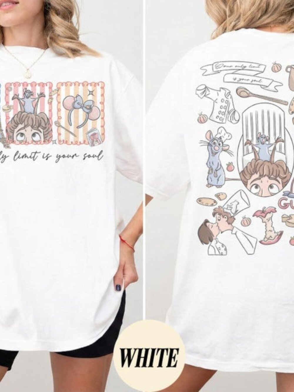 Disney Ratatouille Little Chef Remy Shirt, Linguini Colette Tatou Remy Rat P 209